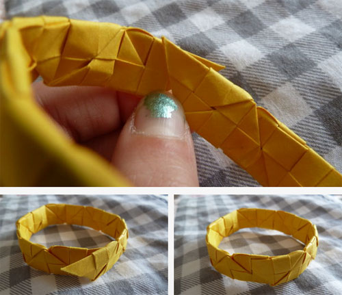 Kendi elleriyle origami bilezik