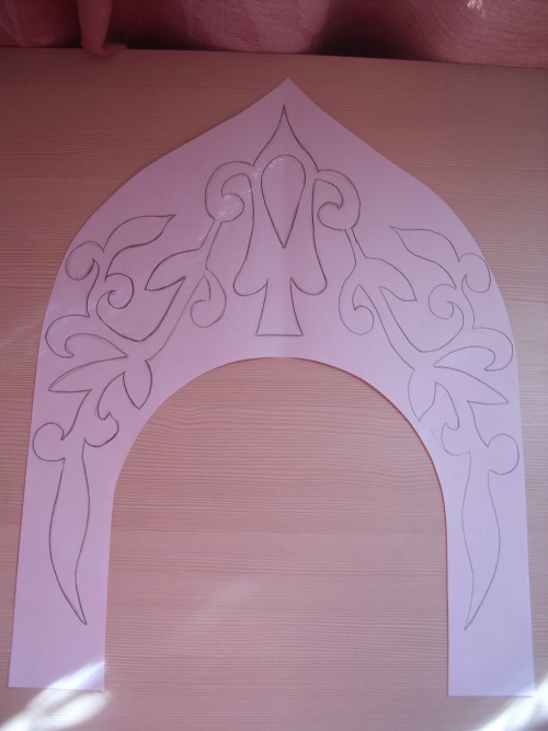 Karton Rusça kokoshnik