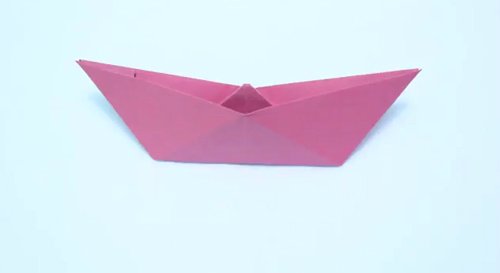 Kağıttan yapılmış bir kağıt tekne, şema