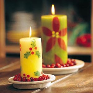 Kendi elleriyle yılbaşı mumları