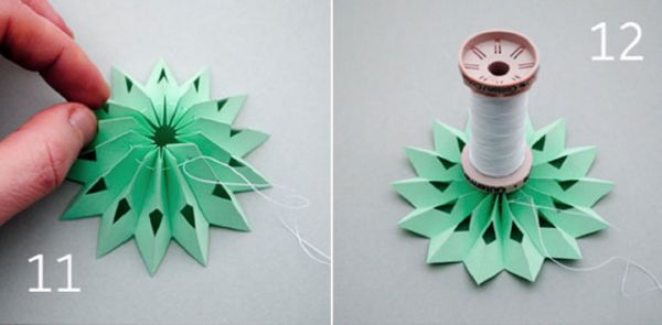 2017 Yeni Yılı için kendi elleriyle kağıtlarla güzel çizgiler - aşamalı diyagramlar ve fotoğraflar. Origami tekniğinde büyük kar taneleri çocukları için master dersleri