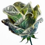 Paranın Origami: Gül