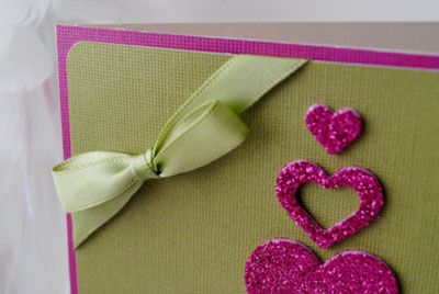 Kendi elleriyle Yeni Yıl 2015 için scrapbooking stiline sahip Noel kartı