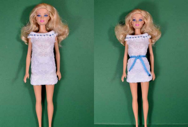 Barbie'nin kendi elleri için elbiseler - desenler ve desenler