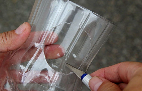 Kendi elleriyle bahçe ve meyve bahçesi için plastik şişelerden yeni el işleri