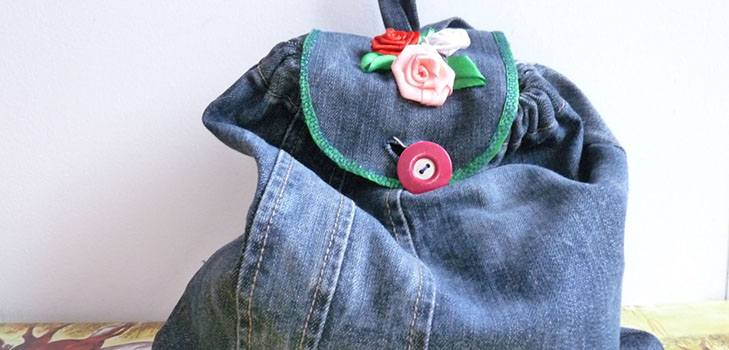 Kendi ellerimizle bir denim sırt çantası dikiyoruz - fotoğraflar ve desenler