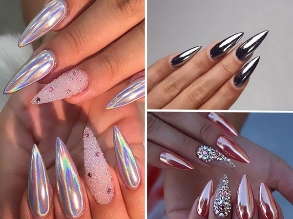 Disco geri dönüyor: stiletto tırnakları - trend 2016-2017