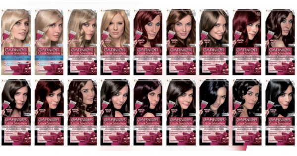 Saç boyası Garnier - fotoğraf ve video incelemesi