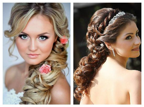 Fashionable wedding hairstyles 2016: Uzun saç stilleri için seçenekler