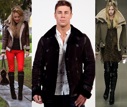 2013-2014 kışında moda kadın ve erkek koyun kıvrımı (fotoğraf)