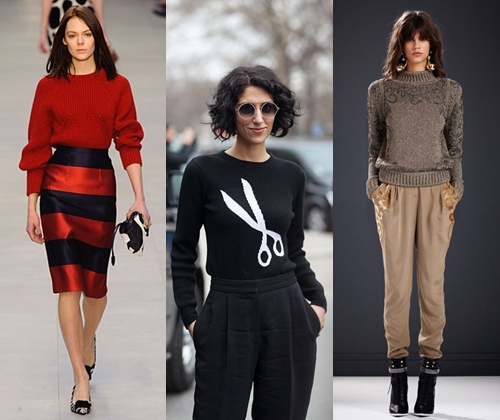 Moda kadın kazak sonbahar kış 2015-2016: 2015 en moda örme kazak fotoğrafı