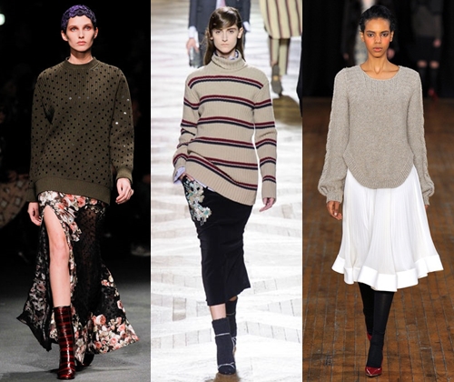 Moda kadın kazak sonbahar kış 2015-2016: 2015 en moda örme kazak fotoğrafı