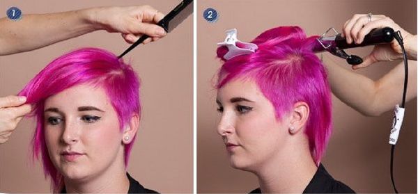 Kendi elleriyle Havai Fişek Yeni Yılı İçin Saç Türü - kısa, orta, uzun saçlar için moda fikirleri, fotoğraf