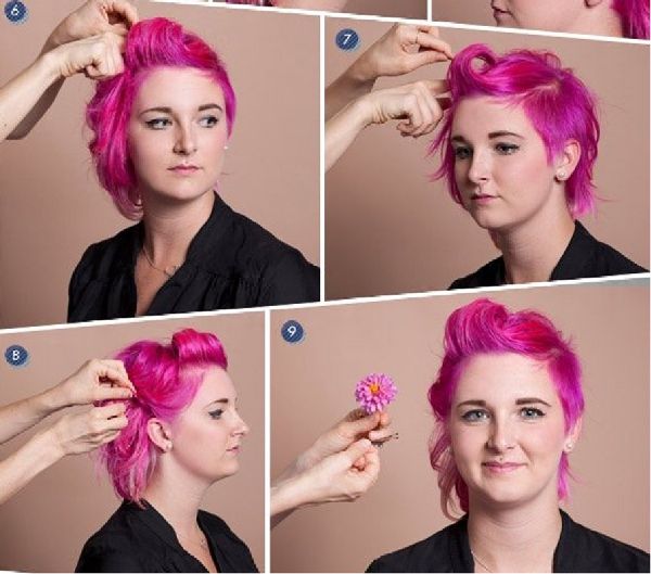 Kendi elleriyle Havai Fişek Yeni Yılı İçin Saç Türü - kısa, orta, uzun saçlar için moda fikirleri, fotoğraf