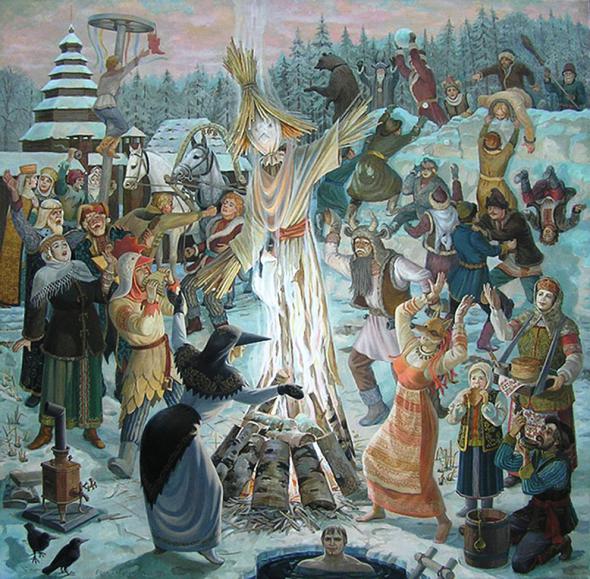 Shrovetide nasıl çizilir? Çocuklar ile ilkbahar tatili çizin