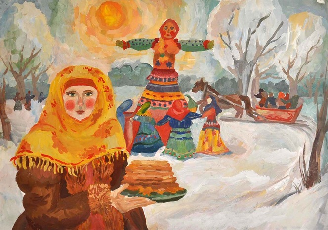 Shrovetide nasıl çizilir? Çocuklar ile ilkbahar tatili çizin