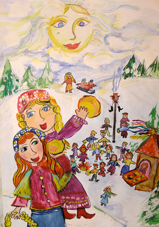 Shrovetide nasıl çizilir? Çocuklar ile ilkbahar tatili çizin