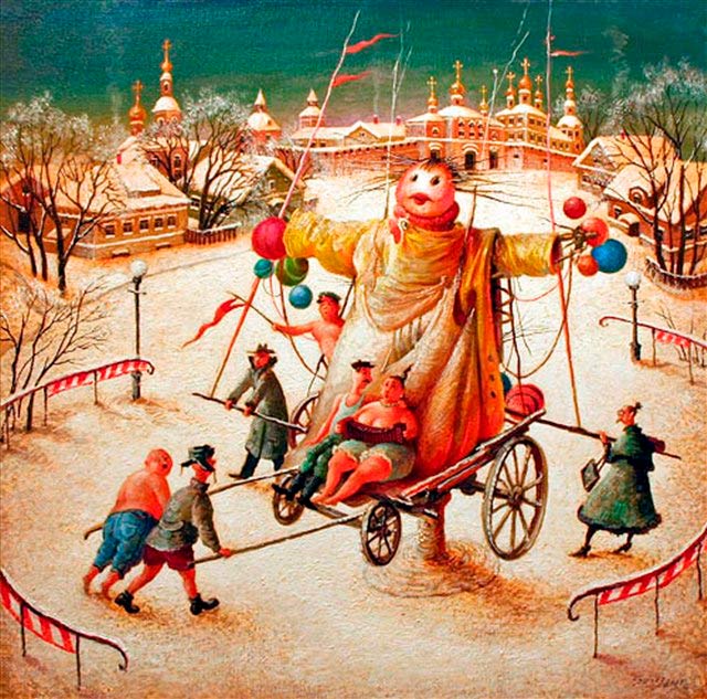 Shrovetide nasıl çizilir? Çocuklar ile ilkbahar tatili çizin