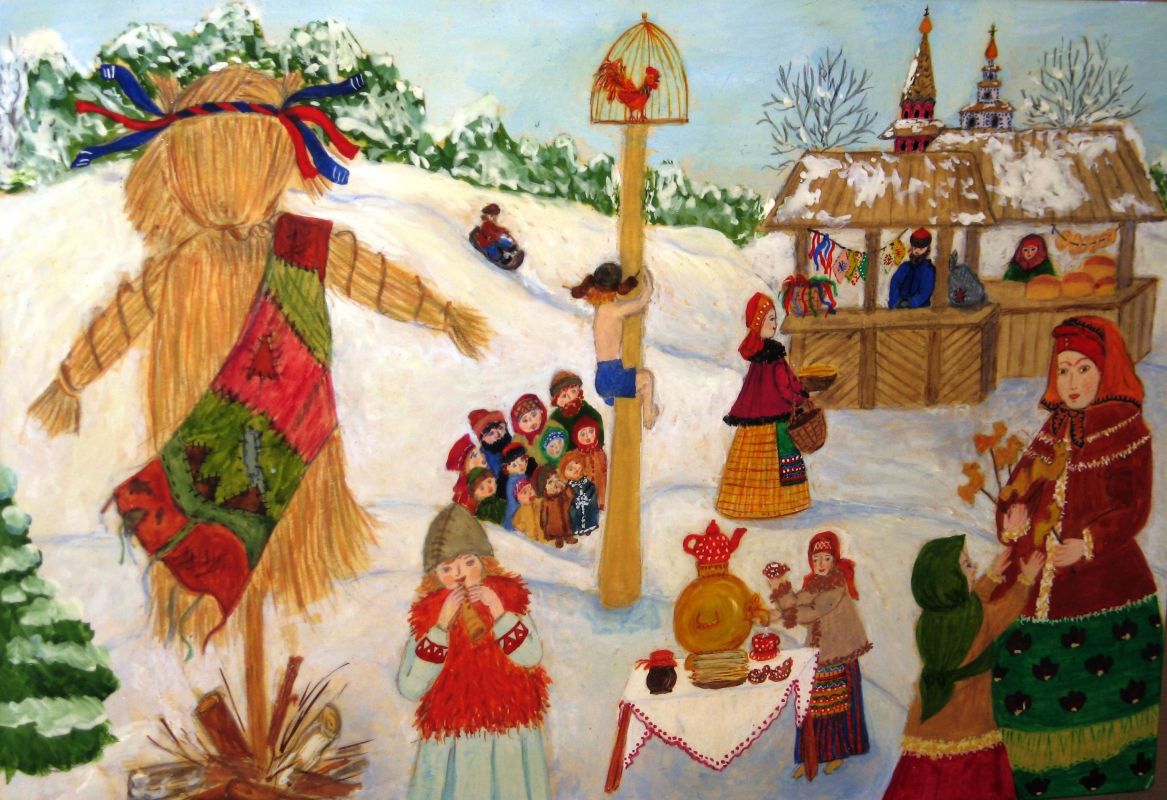 Shrovetide nasıl çizilir? Çocuklar ile ilkbahar tatili çizin