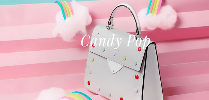 Sıkıcı bahar için Coccinelle şeker poşetleri: Candy Pop hattı