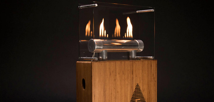 Ateş sihirbazı: sütun şöminesi Fireside Audiobox