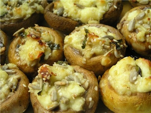 champignons'tan sandviçler