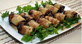 şampanya ve patlıcan
