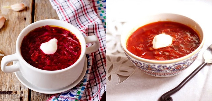 Kovanlarda kışın Borsch, pancar ve lahana ile hazırlanan yemek tarifleri, domates salçası ve olmadan