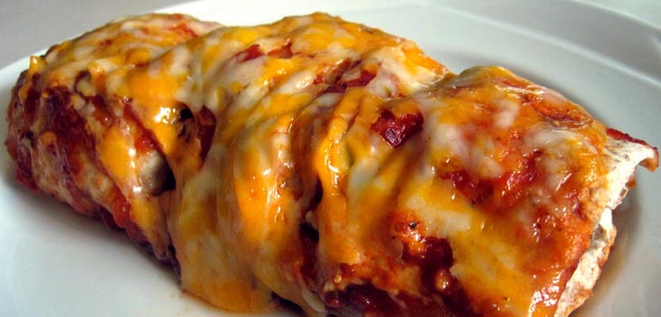 Enchiladas fasülye ve kök sebzeli