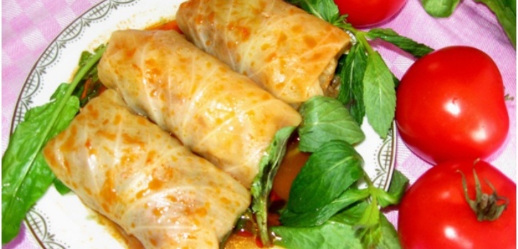 lahana rulo ile tabağa