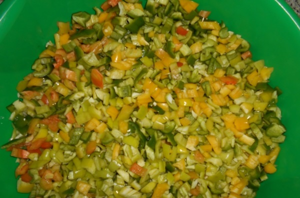 Kış için domates salatası