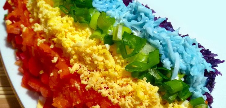 Salata gökkuşağı tarifi