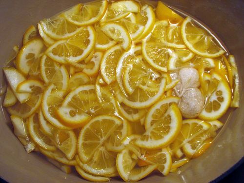 Zencefilli limon reçeli