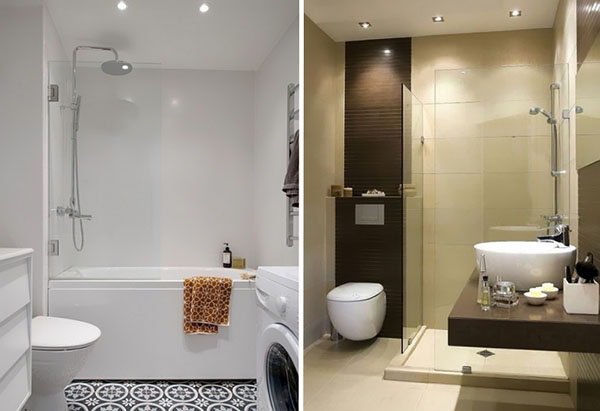 Küçük bir banyo görsel olarak artırmak için TOP-4 yolu